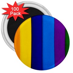 Paper Rainbow Colorful Colors 3  Magnets (100 Pack)