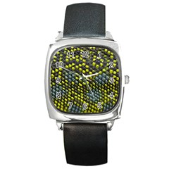 Lizard Animal Skin Square Metal Watch by BangZart