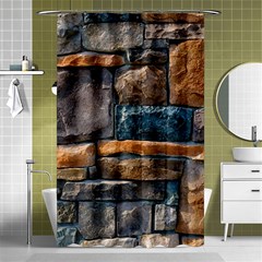 Brick Wall Pattern Shower Curtain 48  X 72  (small)  by BangZart