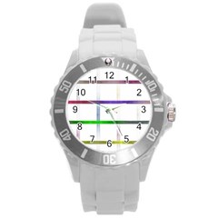 Blurred Lines Round Plastic Sport Watch (l)