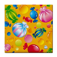 Sweets And Sugar Candies Vector  Tile Coasters by BangZart