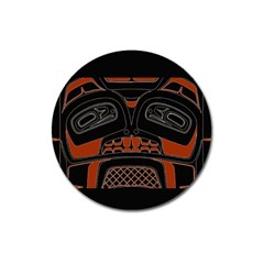 Traditional Northwest Coast Native Art Magnet 3  (round)