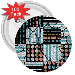 Distressed Pattern 3  Buttons (100 Pack)  by linceazul