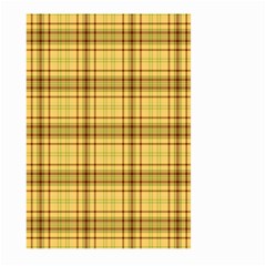 Plaid Yellow Fabric Texture Pattern Large Garden Flag (two Sides) by paulaoliveiradesign