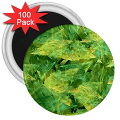 Green Springtime Leafs 3  Magnets (100 Pack)