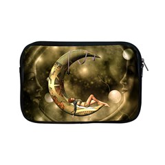 Steampunk Lady  In The Night With Moons Apple Ipad Mini Zipper Cases by FantasyWorld7