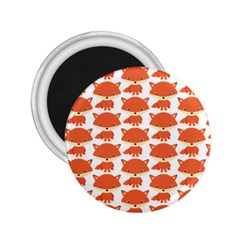 Cute Little Fox Pattern 2 25  Magnets by paulaoliveiradesign