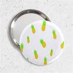 Cute Pineapple Fruite Yellow Green 2.25  Handbag Mirrors Front