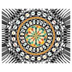 High Contrast Mandala Double Sided Flano Blanket (Medium)  60 x50  Blanket Back