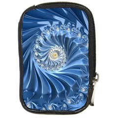 Blue Fractal Abstract Spiral Compact Camera Cases by Nexatart