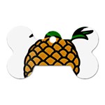 Pineapple Fruite Yellow Green Orange Dog Tag Bone (Two Sides) Front