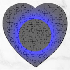 Pure Energy Black Blue Hole Space Galaxy Jigsaw Puzzle (heart) by Mariart