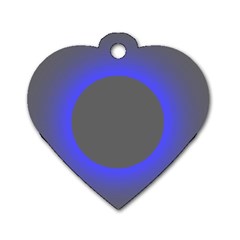 Pure Energy Black Blue Hole Space Galaxy Dog Tag Heart (two Sides)