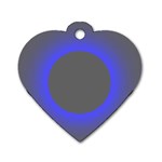 Pure Energy Black Blue Hole Space Galaxy Dog Tag Heart (Two Sides) Front