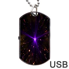 Animation Plasma Ball Going Hot Explode Bigbang Supernova Stars Shining Light Space Universe Zooming Dog Tag Usb Flash (one Side)