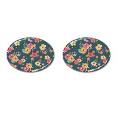 Aloha Hawaii Flower Floral Sexy Cufflinks (oval)