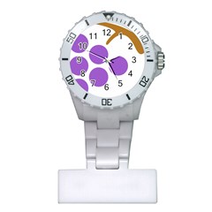 Fruit Grape Purple Plastic Nurses Watch