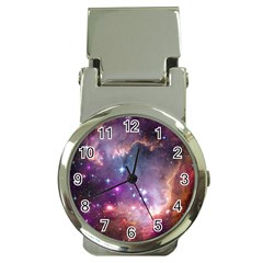 Galaxy Space Star Light Purple Money Clip Watches