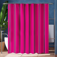 Pink Line Vertical Purple Yellow Fushia Shower Curtain 60  X 72  (medium)  by Mariart