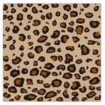 Leopard Print Large Satin Scarf (Square) Front