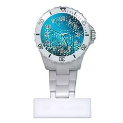 Flower Back Leaf River Blue Star Plastic Nurses Watch