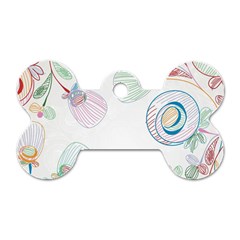 Flower Rainbow Circle Polka Leaf Sexy Dog Tag Bone (two Sides)