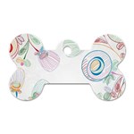 Flower Rainbow Circle Polka Leaf Sexy Dog Tag Bone (Two Sides) Back