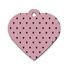 Love Black Pink Valentine Dog Tag Heart (one Side)