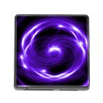 Purple Black Star Neon Light Space Galaxy Memory Card Reader (Square) Front