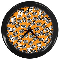 Pattern Halloween  Wall Clocks (black) by iCreate