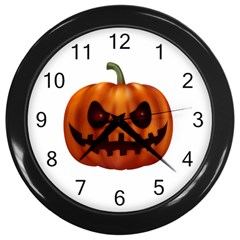 Halloween Pumpkin Wall Clocks (black) by Valentinaart