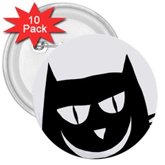 Cat Vector Clipart Figure Animals 3  Buttons (10 Pack)  by Celenk