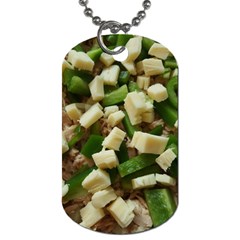 Cheese And Peppers Green Yellow Funny Design Dog Tag (one Side) by yoursparklingshop