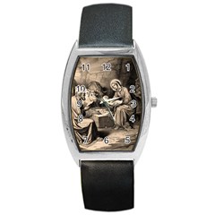 The Birth Of Christ Barrel Style Metal Watch by Valentinaart