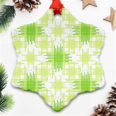 Intersecting Lines Pattern Snowflake Ornament (two Sides) by dflcprints