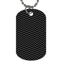 Dark Chevron Dog Tag (two Sides) by jumpercat