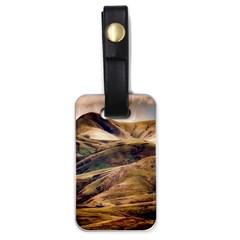 Iceland Mountains Sky Clouds Luggage Tags (one Side)  by BangZart