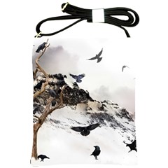 Birds Crows Black Ravens Wing Shoulder Sling Bags by BangZart