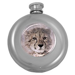 Leopard Art Abstract Vintage Baby Round Hip Flask (5 Oz) by Celenk