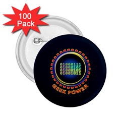 Geek Power 2 25  Buttons (100 Pack)  by linceazul