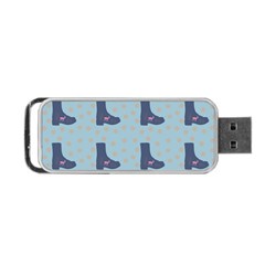 Deer Boots Teal Blue Portable Usb Flash (two Sides) by snowwhitegirl