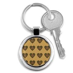 Cupcake Pumpkin Orange Grey Key Chains (round)  by snowwhitegirl