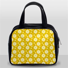 Daisy Dots Yellow Classic Handbags (2 Sides) by snowwhitegirl