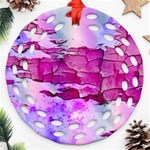 Background Crack Art Abstract Round Filigree Ornament (Two Sides) Front