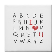 Love Alphabet Tile Coasters by Valentinaart