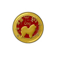 Year Of The Dog - Chinese New Year Hat Clip Ball Marker (4 Pack) by Valentinaart