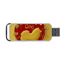 Year Of The Dog - Chinese New Year Portable Usb Flash (one Side) by Valentinaart