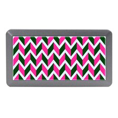 Chevron Pink Green Retro Memory Card Reader (mini) by snowwhitegirl