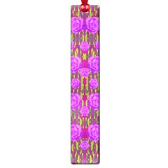 Roses Dancing On A Tulip Field Of Festive Colors Large Book Marks by pepitasart