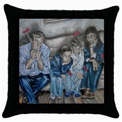 The Nobodies Throw Pillow Case (black) by redmaidenart